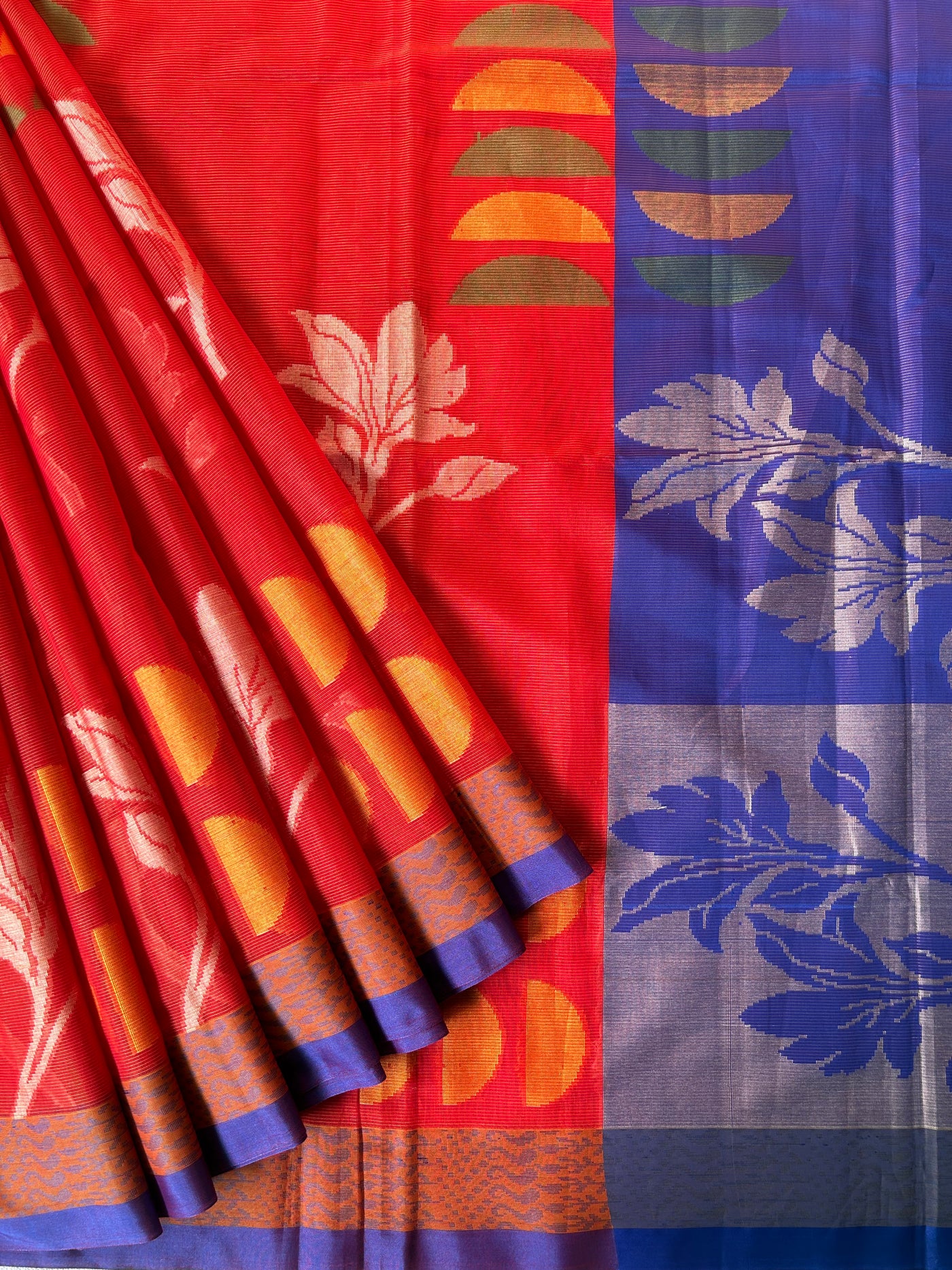 MUDRA: PARTYWEAR PURE COTTON-EXCEL JAMDANI INSPIRED SAREE