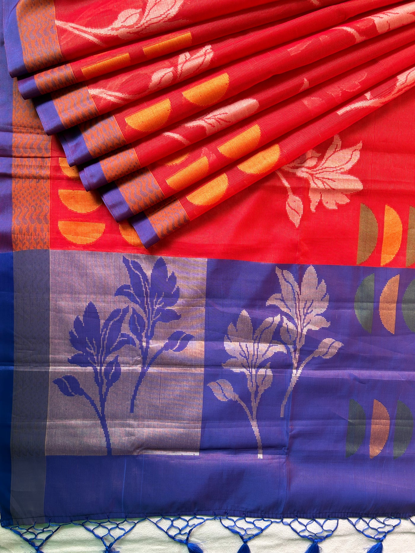 MUDRA: PARTYWEAR PURE COTTON-EXCEL JAMDANI INSPIRED SAREE