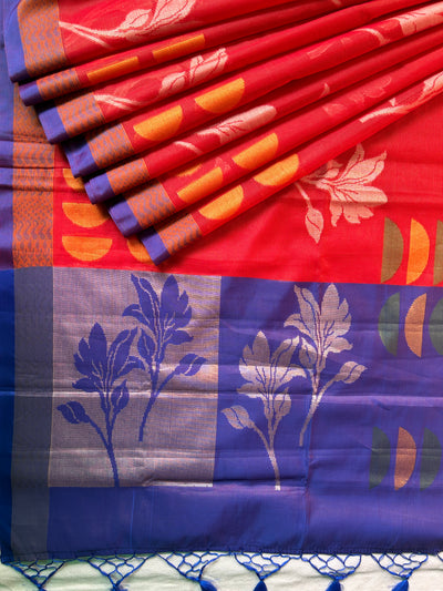 MUDRA: PARTYWEAR PURE COTTON-EXCEL JAMDANI INSPIRED SAREE