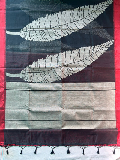 DHANYA: PARTY WEAR PURE COTTON-EXCEL JAMDANI INSPIRED SAREE