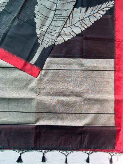 DHANYA: PARTY WEAR PURE COTTON-EXCEL JAMDANI INSPIRED SAREE