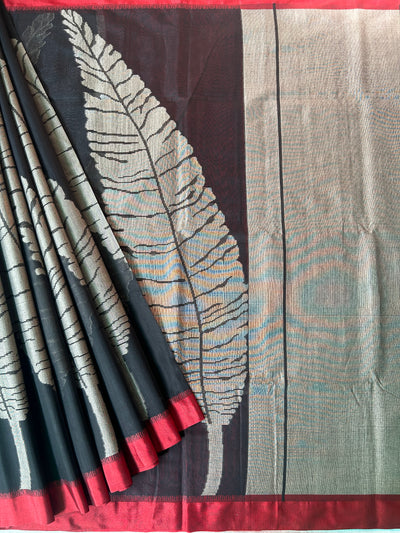 DHANYA: PARTY WEAR PURE COTTON-EXCEL JAMDANI INSPIRED SAREE