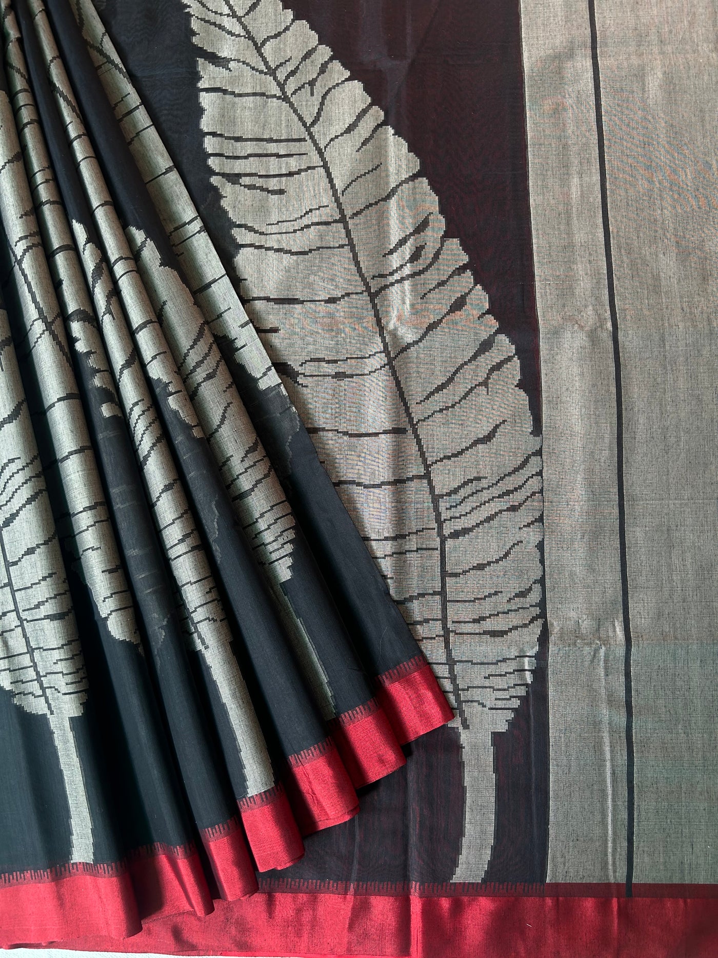 DHANYA: PARTY WEAR PURE COTTON-EXCEL JAMDANI INSPIRED SAREE