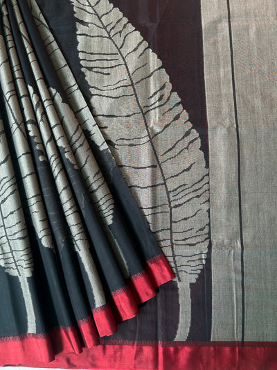 DHANYA: PARTY WEAR PURE COTTON-EXCEL JAMDANI INSPIRED SAREE