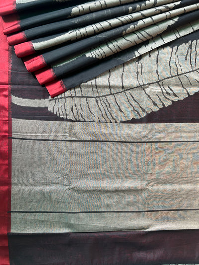 DHANYA: PARTY WEAR PURE COTTON-EXCEL JAMDANI INSPIRED SAREE