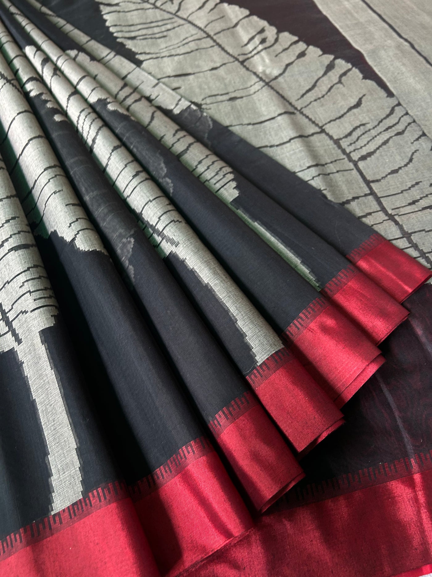 DHANYA: PARTY WEAR PURE COTTON-EXCEL JAMDANI INSPIRED SAREE