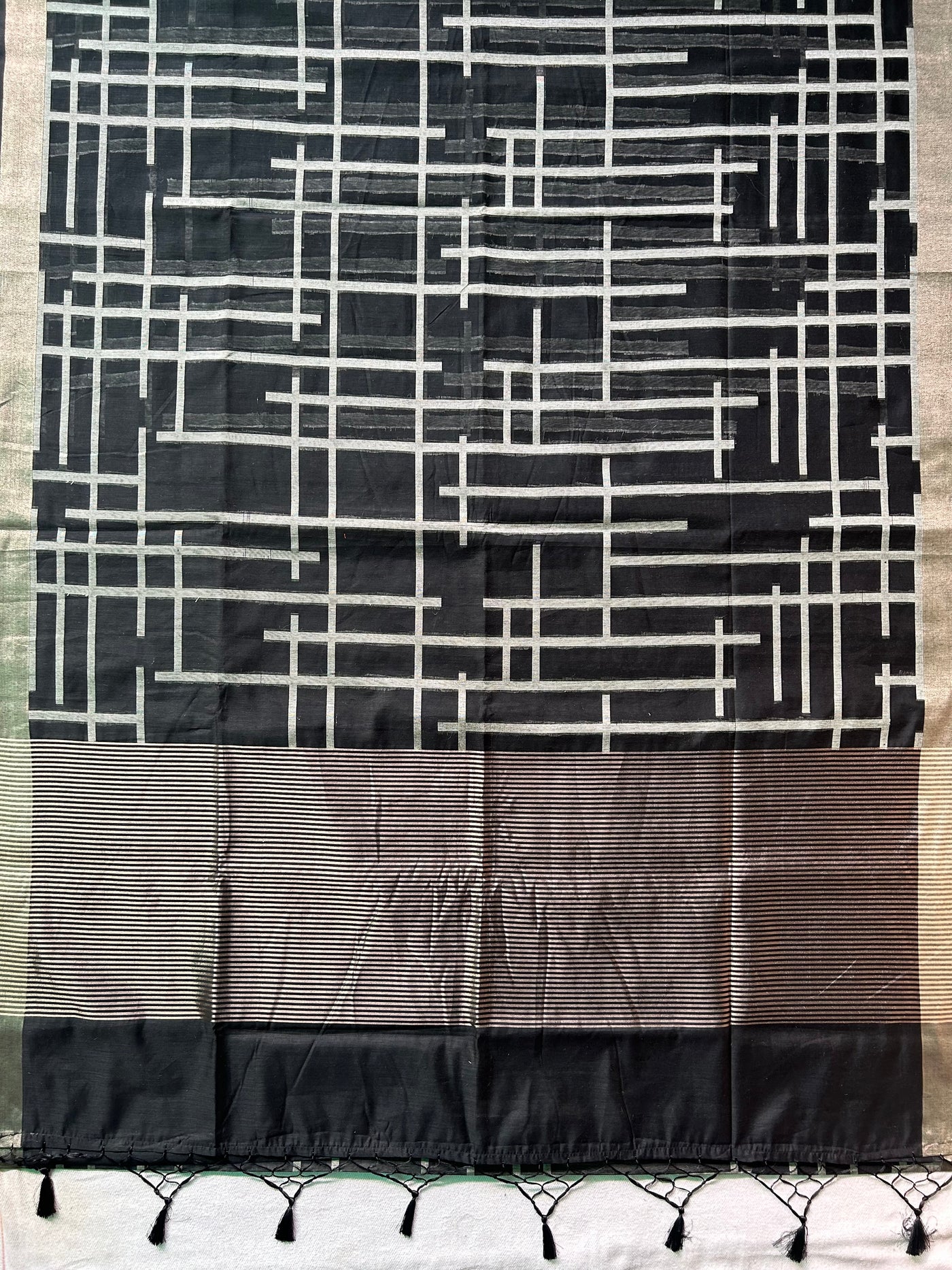 NITYA: PARTYWEAR PURE COTTON-EXCEL JAMDANI INSPIRED SAREE