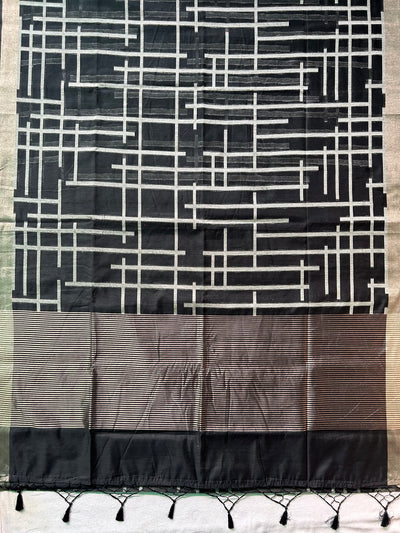 NITYA: PARTYWEAR PURE COTTON-EXCEL JAMDANI INSPIRED SAREE