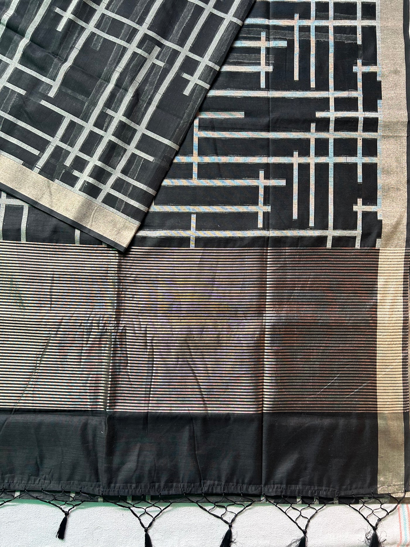 NITYA: PARTYWEAR PURE COTTON-EXCEL JAMDANI INSPIRED SAREE