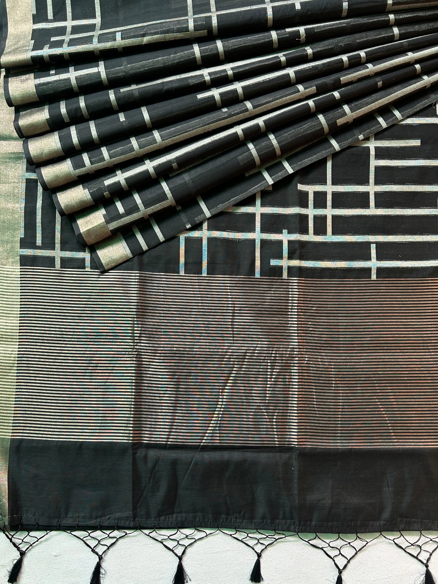 NITYA: PARTYWEAR PURE COTTON-EXCEL JAMDANI INSPIRED SAREE