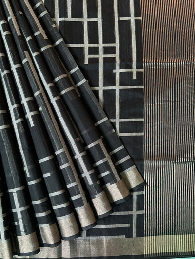 NITYA: PARTYWEAR PURE COTTON-EXCEL JAMDANI INSPIRED SAREE