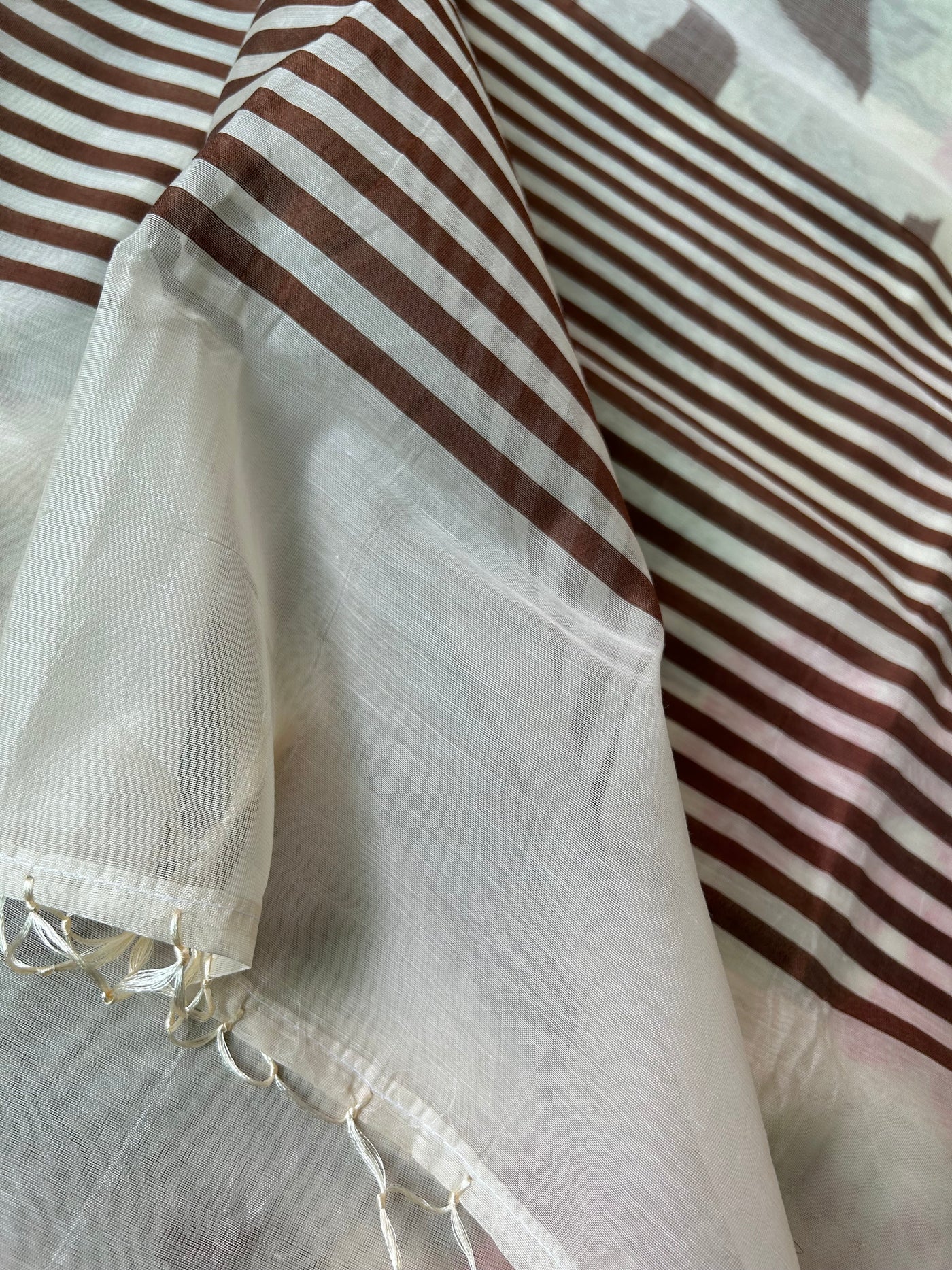 SHWETA: DURGA PUJA FESTIVE PURE COTTON-EXCEL JAMDANI INSPIRED SAREE