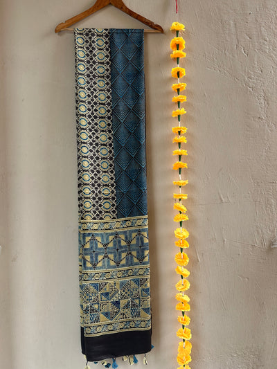 TAAL: AJRAKH MODAL SILK DUPATTA