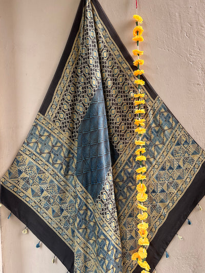 TAAL: AJRAKH MODAL SILK DUPATTA