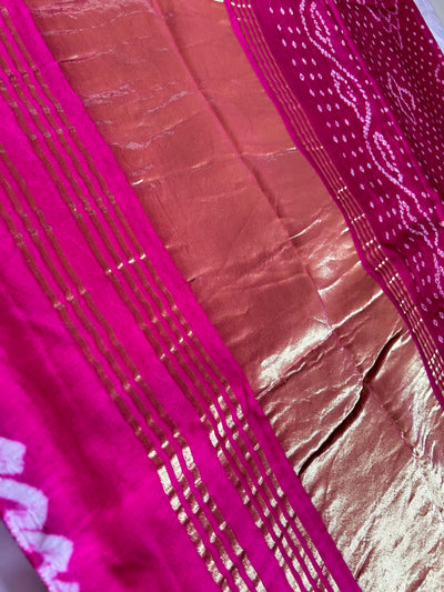 ARSHIA: bandhani saree with tissue palla