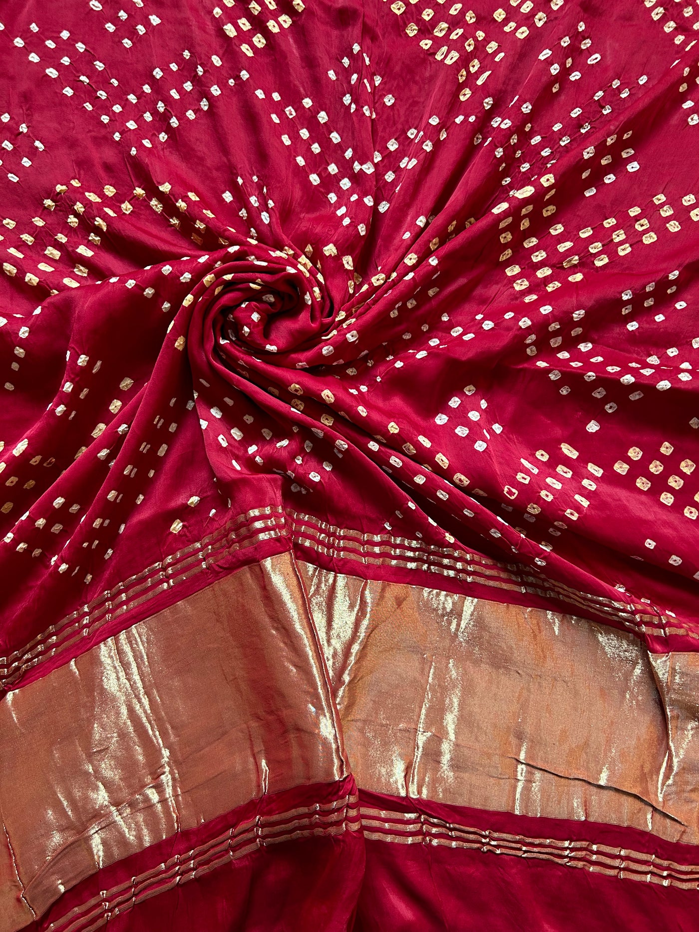 Doli-Barat: AJRAKH BANDHE TISSUE MODAL SILK DUPATTA