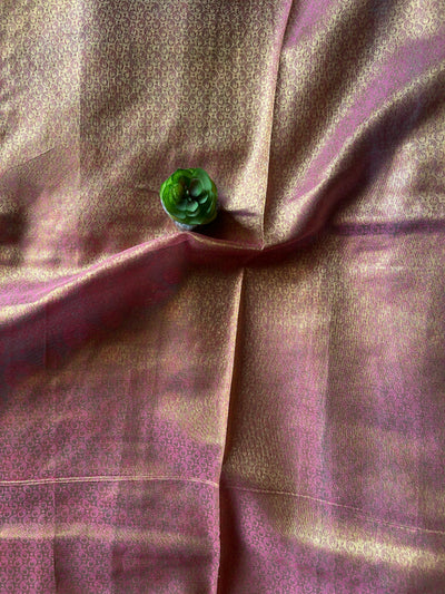 RUHAB: FESTIVE WEAR SOFT SILK SAREE WITH ALL OVER TANCHOI WEAVING.