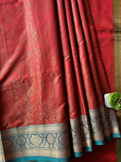 LILY: FESTIVE WEAR SOFT SILK SAREE WITH ALL OVER TANCHOI WEAVING.
