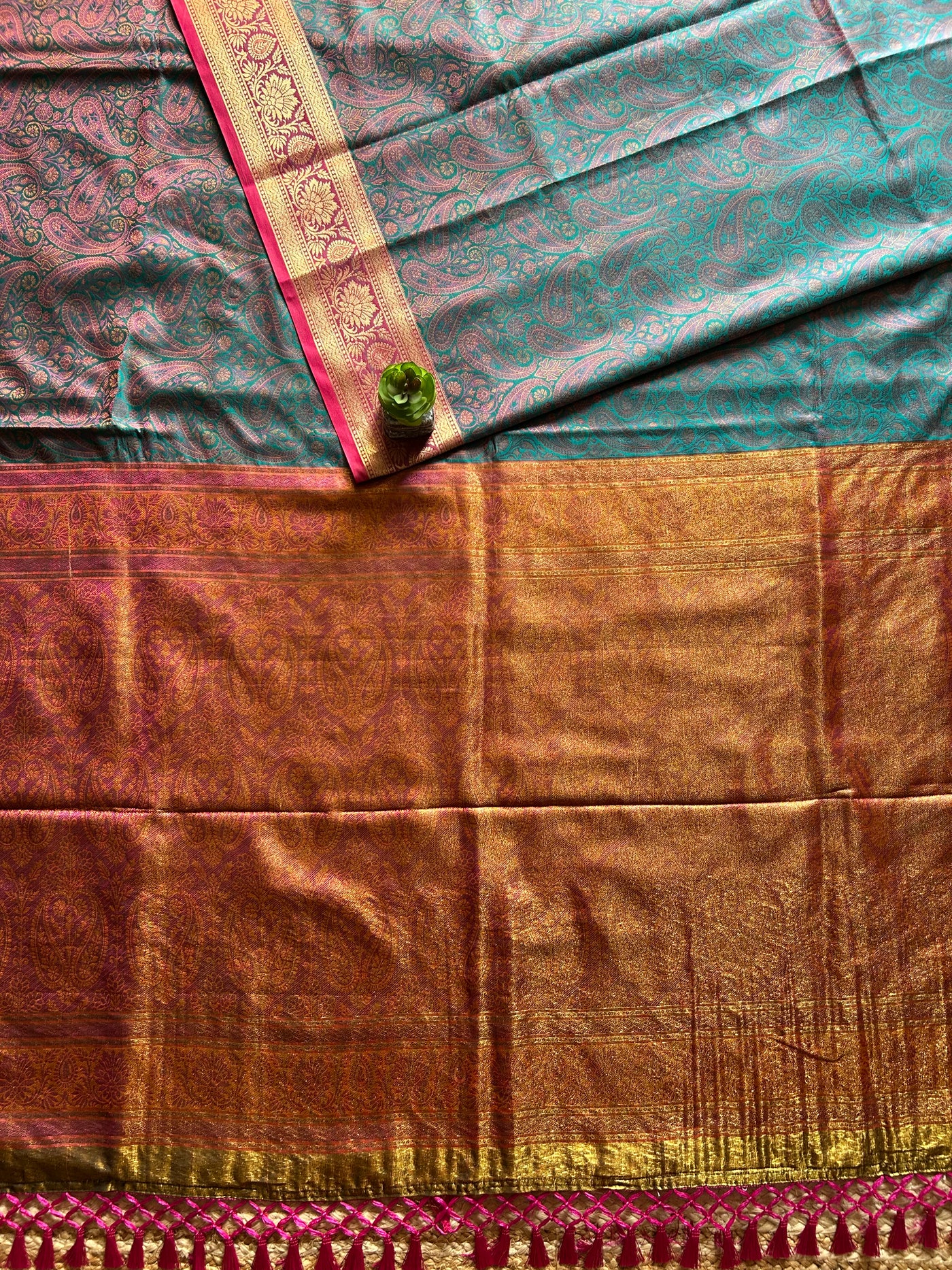 MANDAKINI: FESTIVE WEAR SOFT SILK SAREE WITH ALL OVER TANCHOI WEAVING.