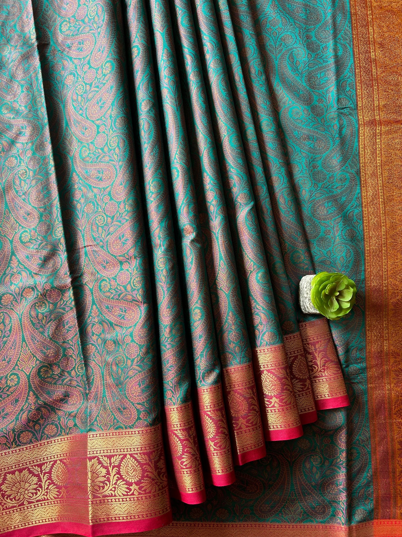 MANDAKINI: FESTIVE WEAR SOFT SILK SAREE WITH ALL OVER TANCHOI WEAVING.