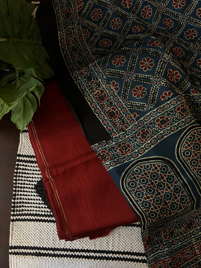 BELA: AJRAKH BANDHEJ MODAL SILK SAREE