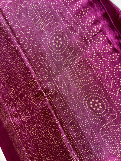 AMELIA: Printed modal silk saree