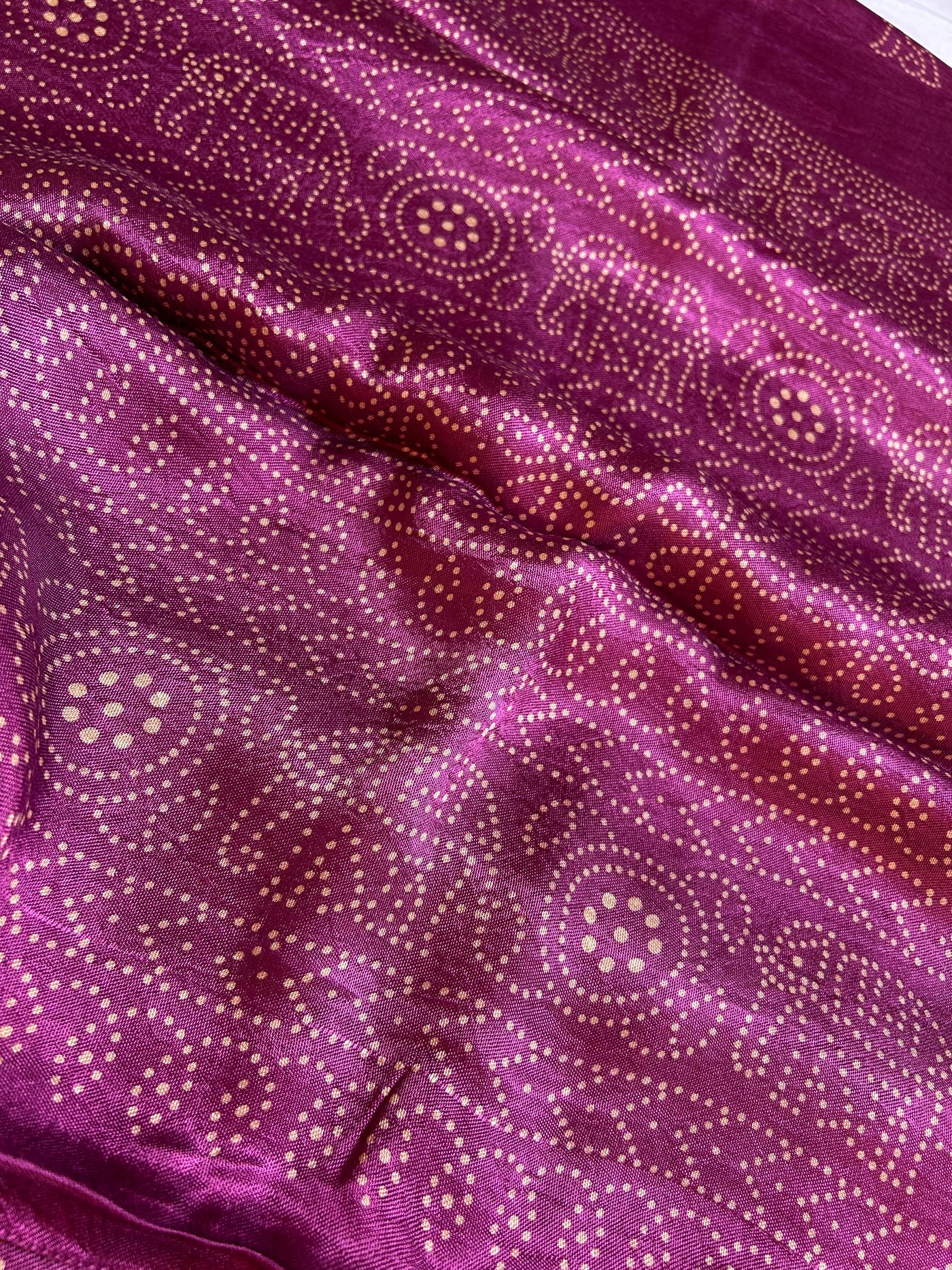 AMELIA: Printed modal silk saree