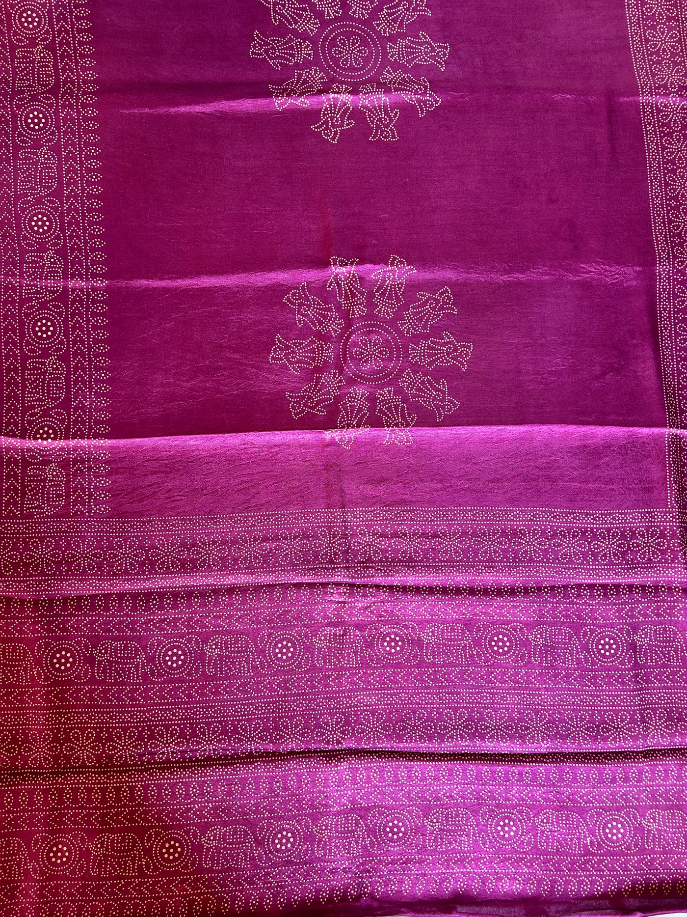 AMELIA: Printed modal silk saree