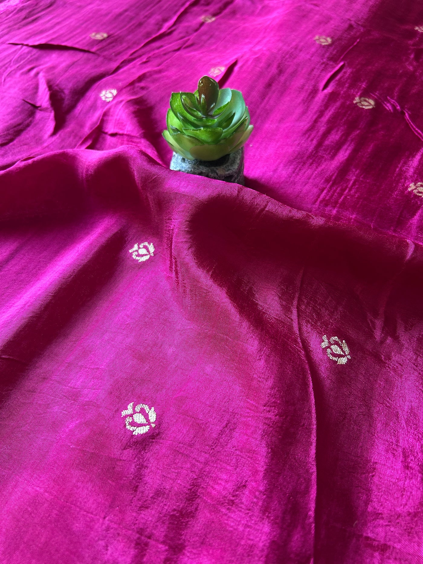 ALOKA: MAGENTA, WEDDING WEAR SOFT SILK SAREE WITH BANARASI PALLU