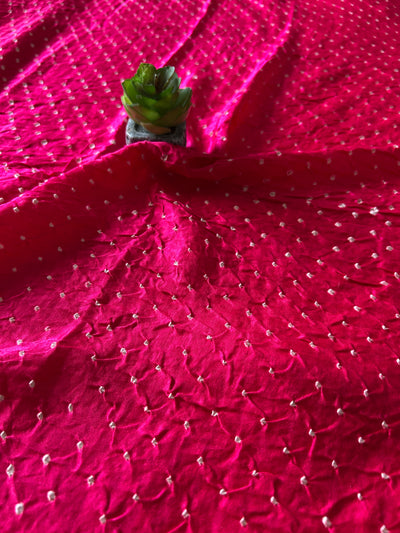 MRINALINI: HANDMADE PURE GAJJI SILK RAI DANA BANDHNI SAREE WITH TISSUE PALLU