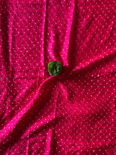 MRINALINI: HANDMADE PURE GAJJI SILK RAI DANA BANDHNI SAREE WITH TISSUE PALLU