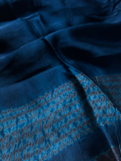 RUT: Handmade Shibori Dyed Modal Silk Tissue Pallu Saree