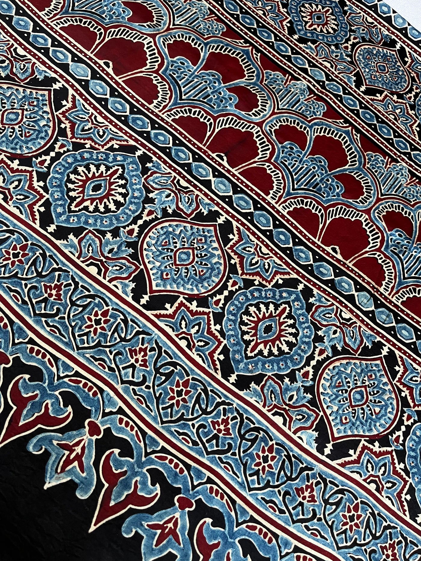 KISHORI: HAND BLOCK AJRAKH MODAL SILK SAREE