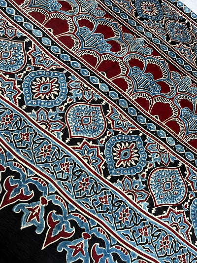 KISHORI: HAND BLOCK AJRAKH MODAL SILK SAREE