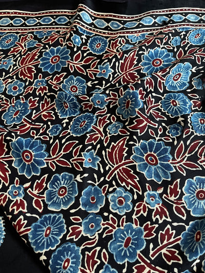 KISHORI: HAND BLOCK AJRAKH MODAL SILK SAREE