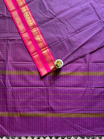 Siya:KANCHIPURAM PURE COTTON SAREE WITH BODERS.