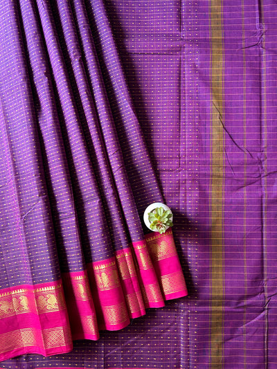 Siya:KANCHIPURAM PURE COTTON SAREE WITH BODERS.