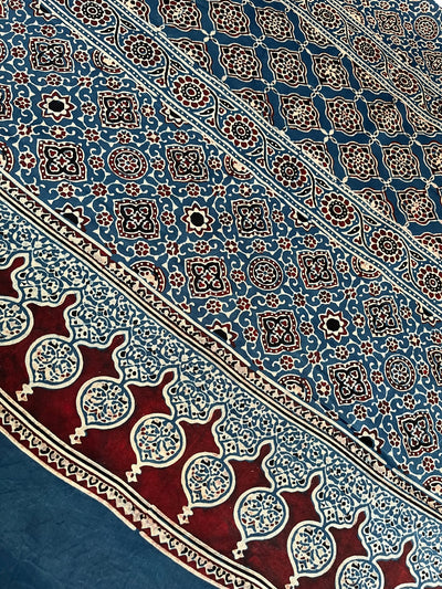 SINDHU-SUDHA: HANDBLOCK AJRAKH MODAL SILK SAREE
