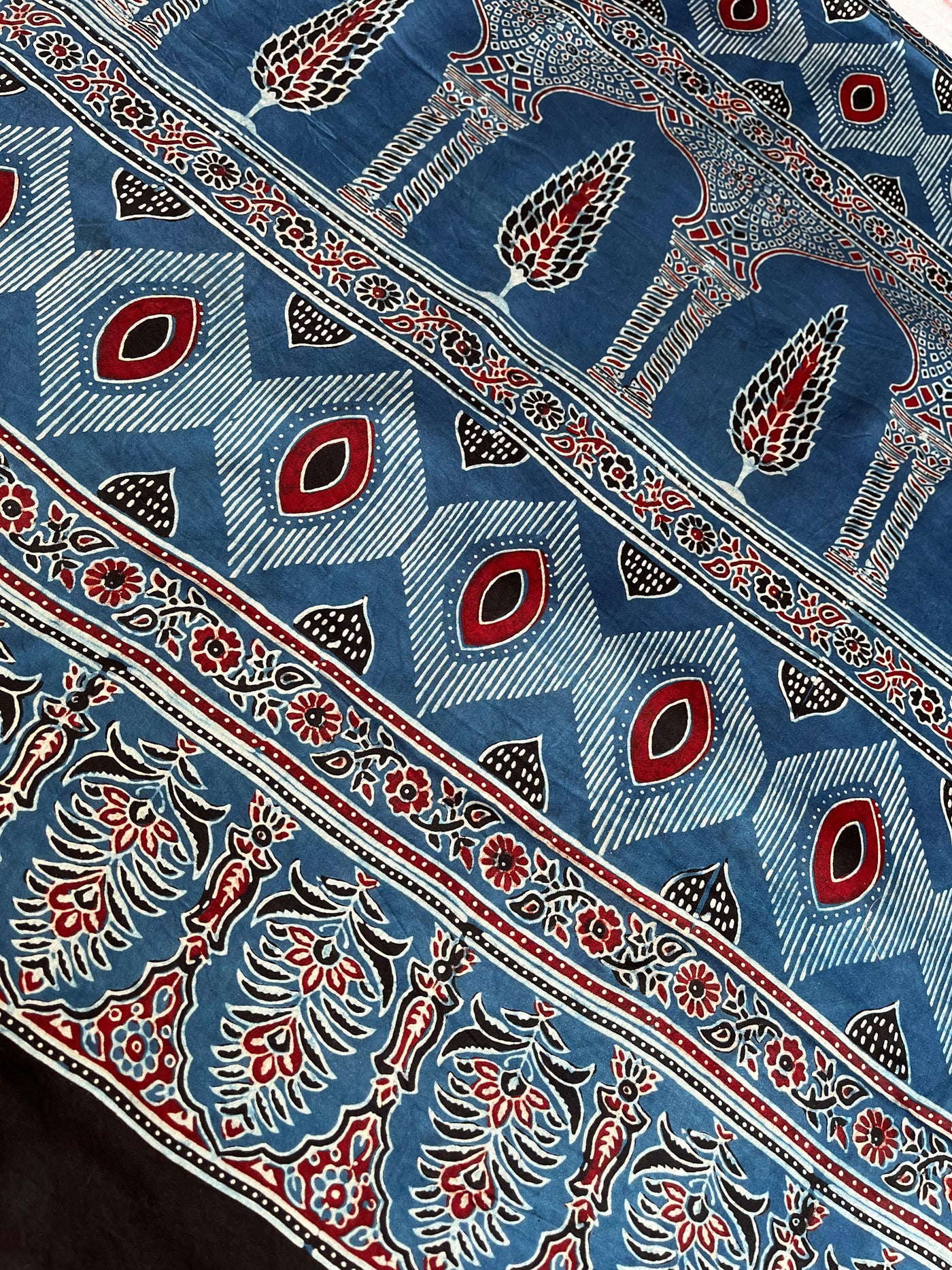 Indigo Diary: HANDBLOCK AJRAKH MODAL SILK SAREE