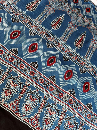 Indigo Diary: HANDBLOCK AJRAKH MODAL SILK SAREE