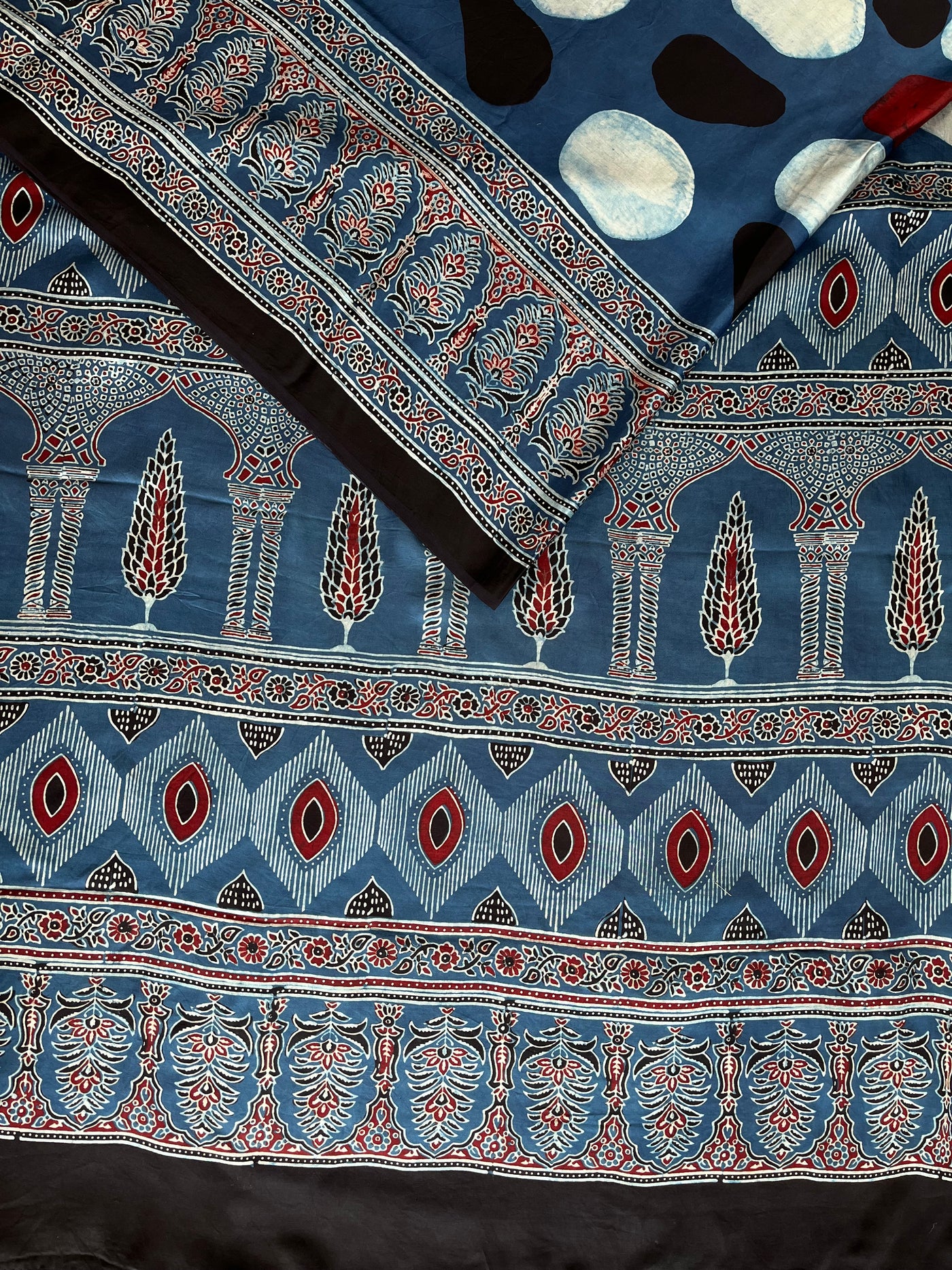 Indigo Diary: HANDBLOCK AJRAKH MODAL SILK SAREE