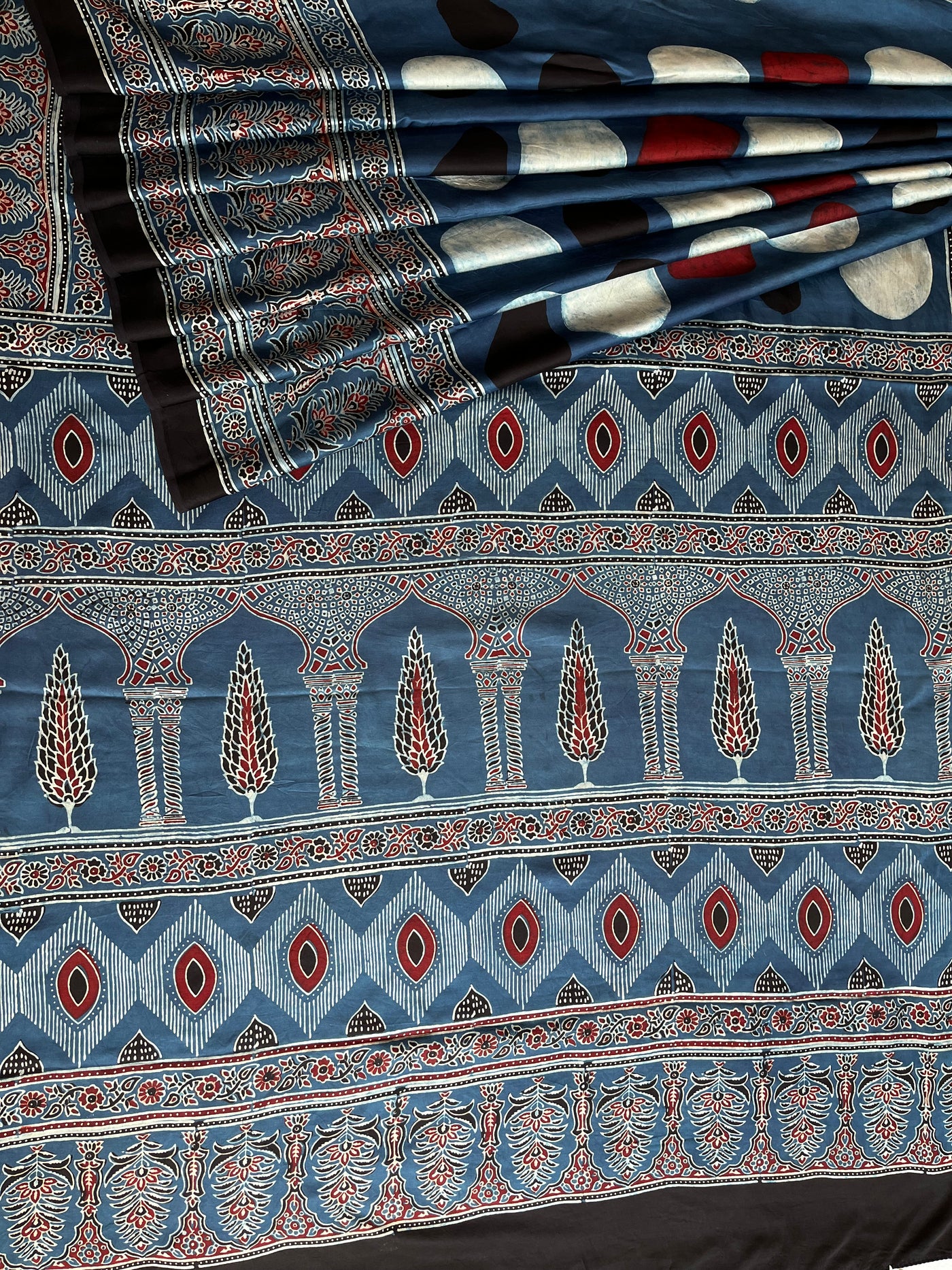 Indigo Diary: HANDBLOCK AJRAKH MODAL SILK SAREE