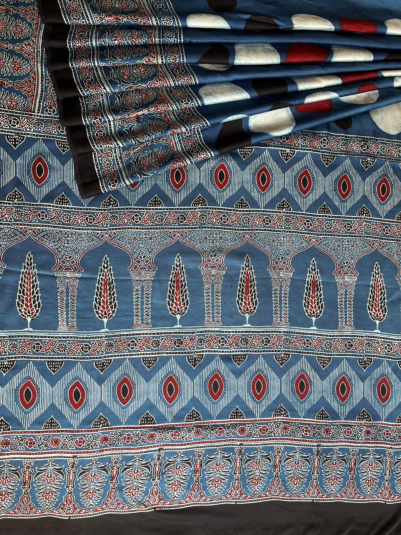 Indigo Diary: HANDBLOCK AJRAKH MODAL SILK SAREE