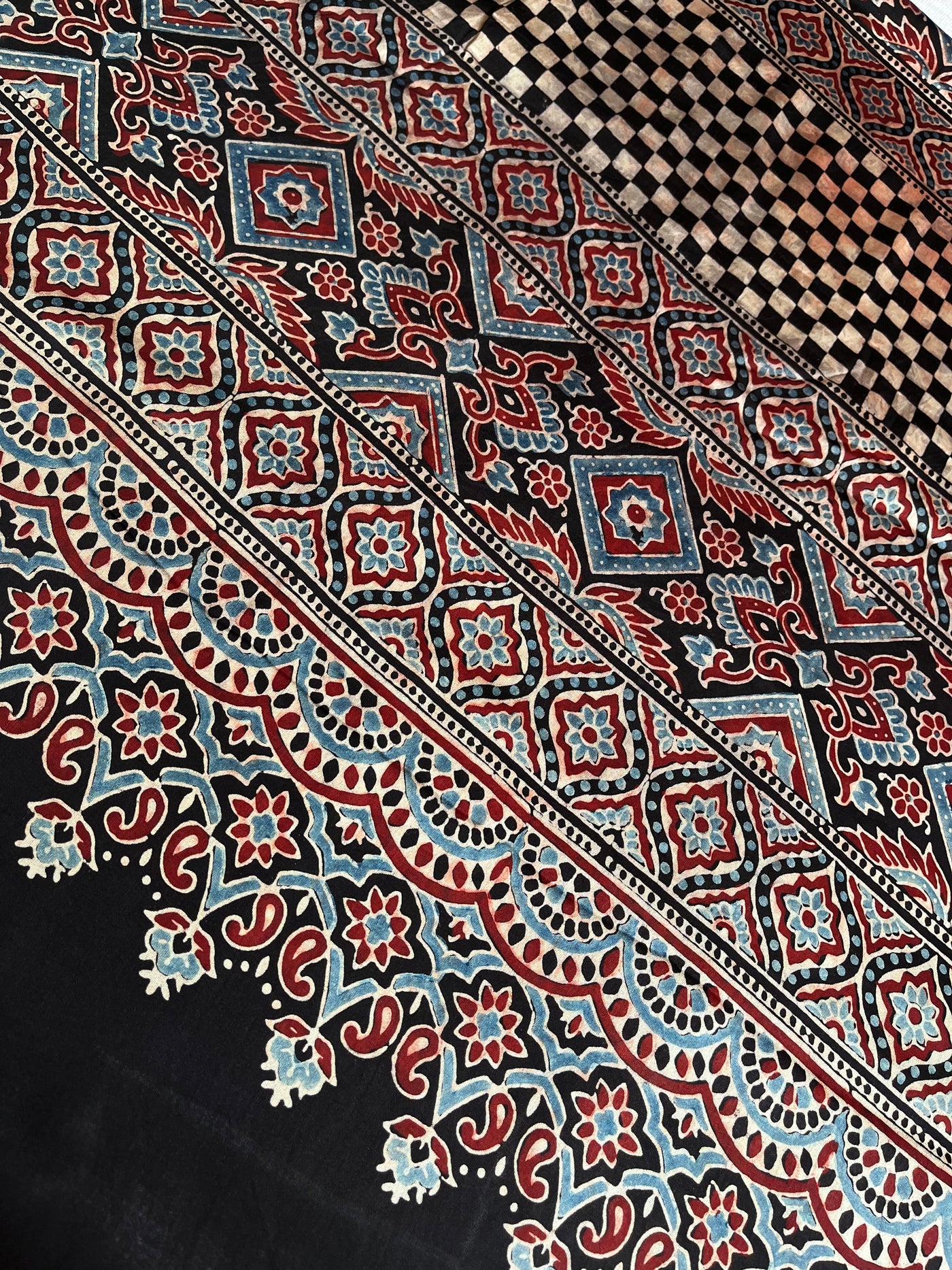 JANANI: HANDBLOCK AJRAKH MODAL SILK SAREE