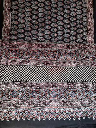 JANANI: HANDBLOCK AJRAKH MODAL SILK SAREE