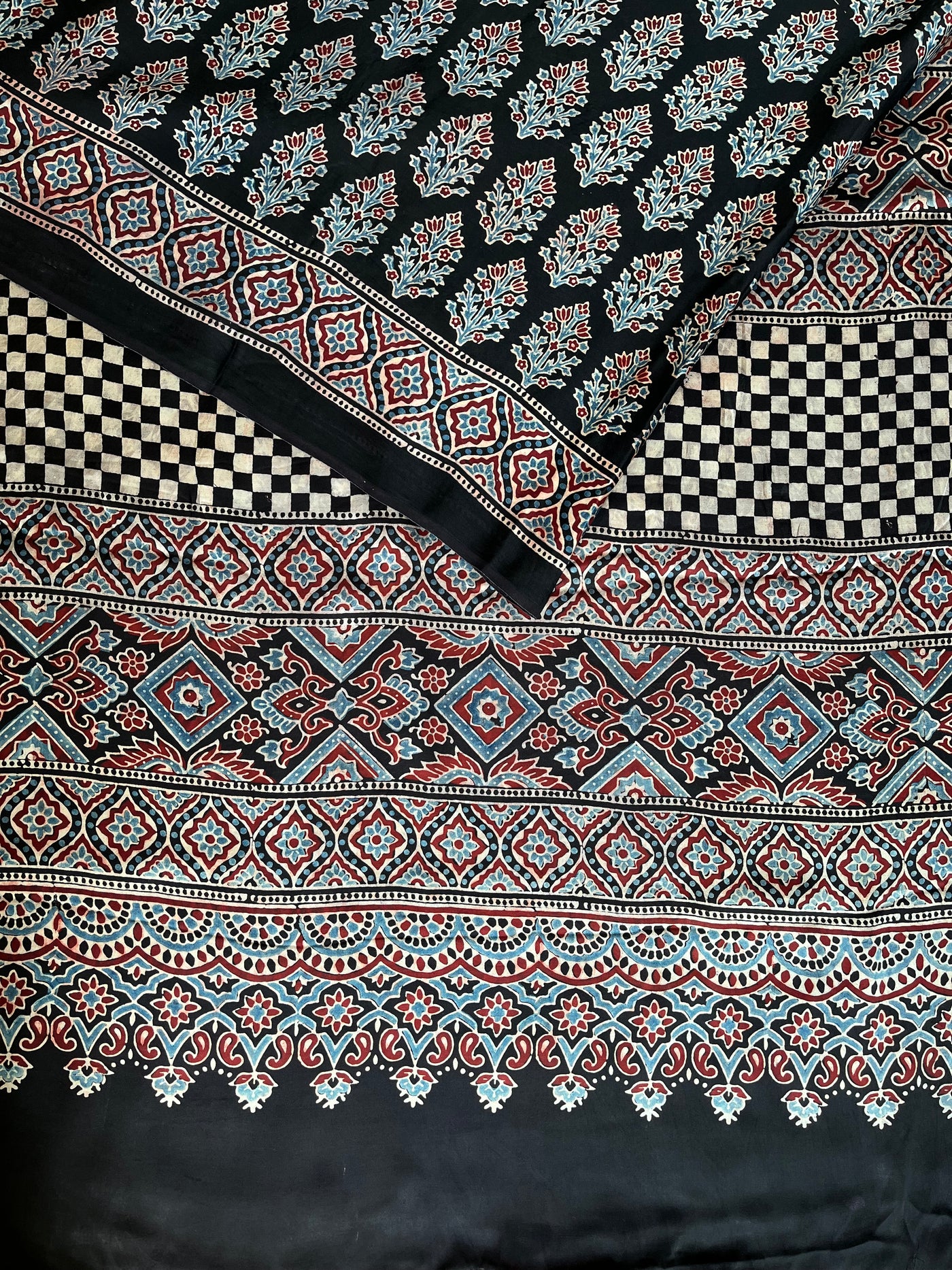 JANANI: HANDBLOCK AJRAKH MODAL SILK SAREE