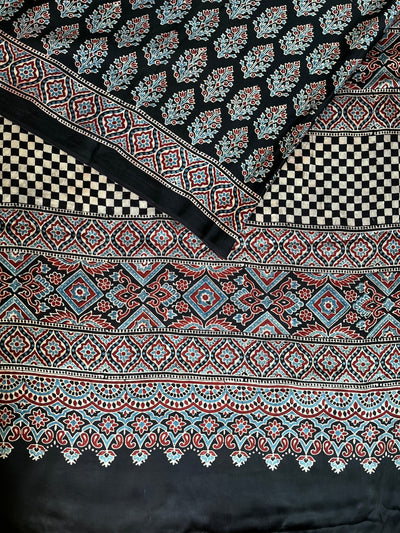 JANANI: HANDBLOCK AJRAKH MODAL SILK SAREE