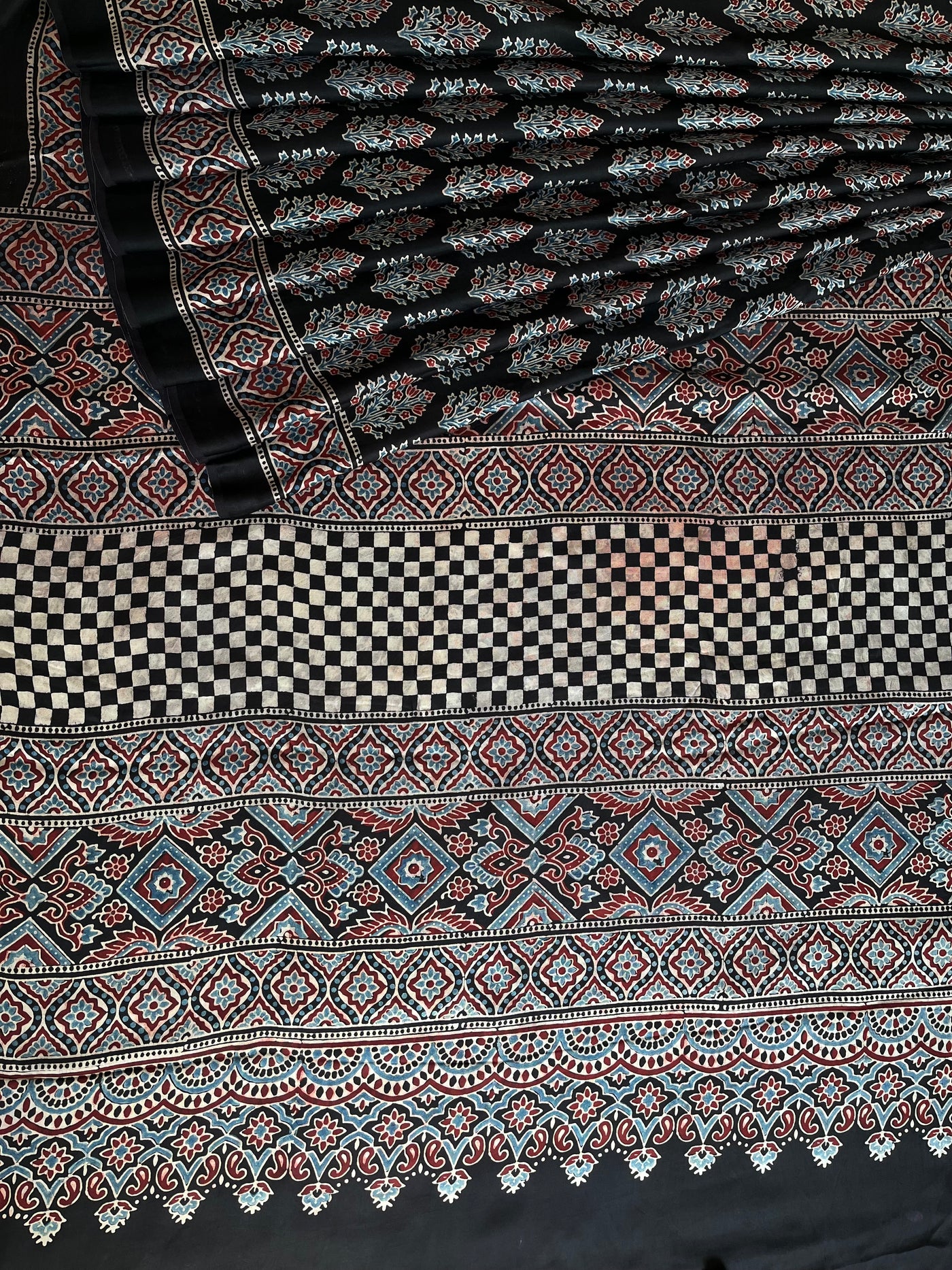 JANANI: HANDBLOCK AJRAKH MODAL SILK SAREE