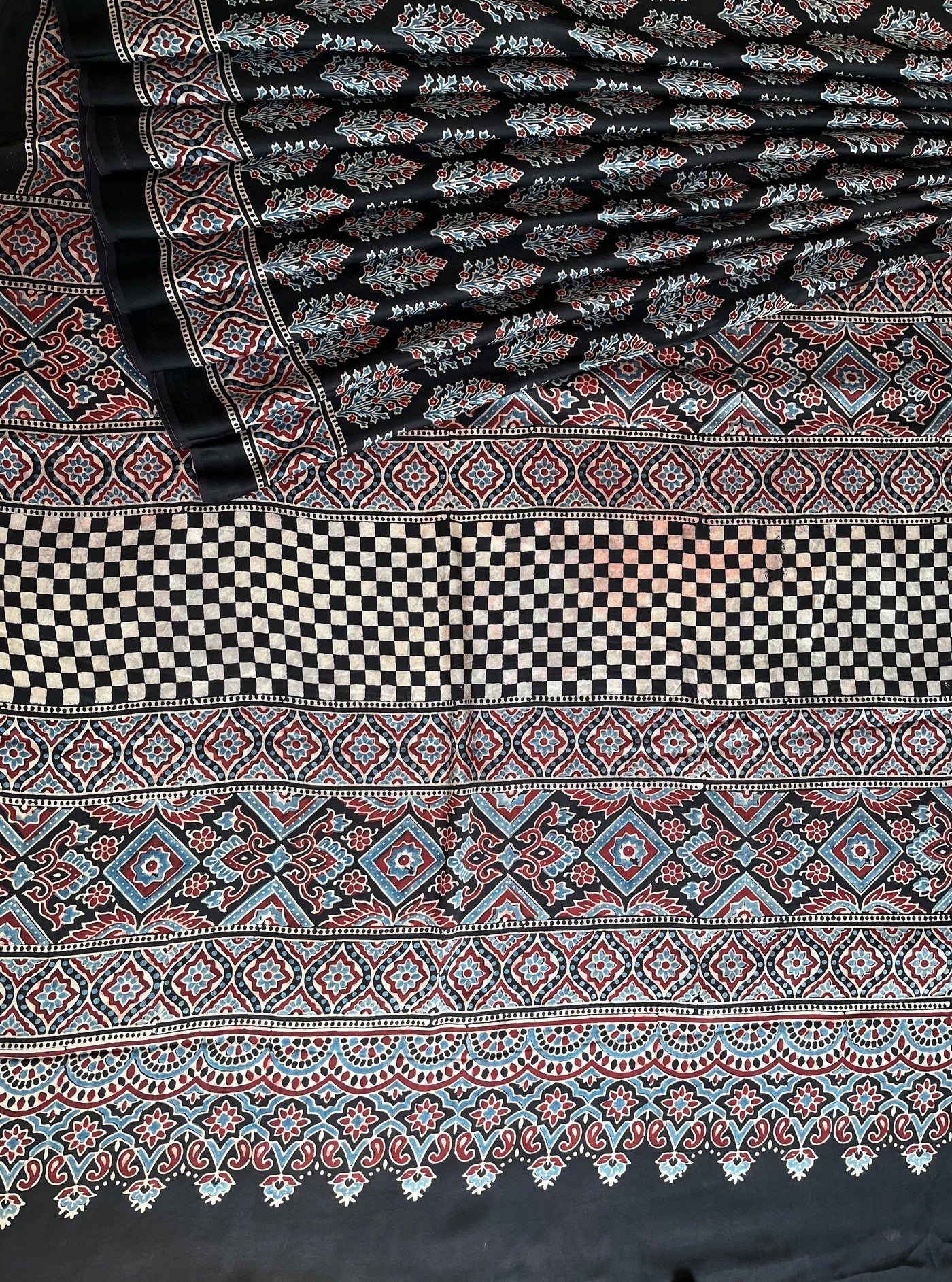 JANANI: HANDBLOCK AJRAKH MODAL SILK SAREE