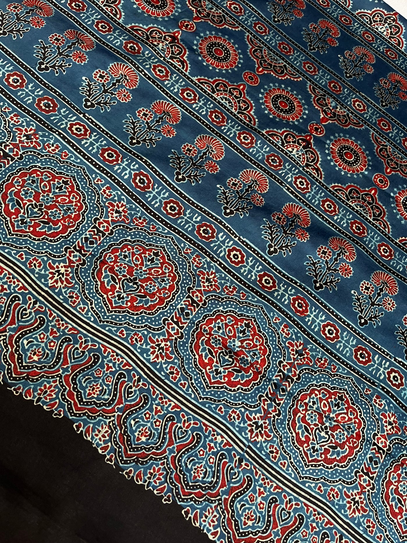 NANCY: HAND BLOCK AJRAKH MODAL SILK SAREE